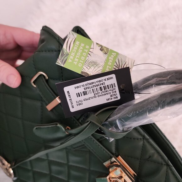 Forest green Badgley Mischka purse - Picture 2 of 3